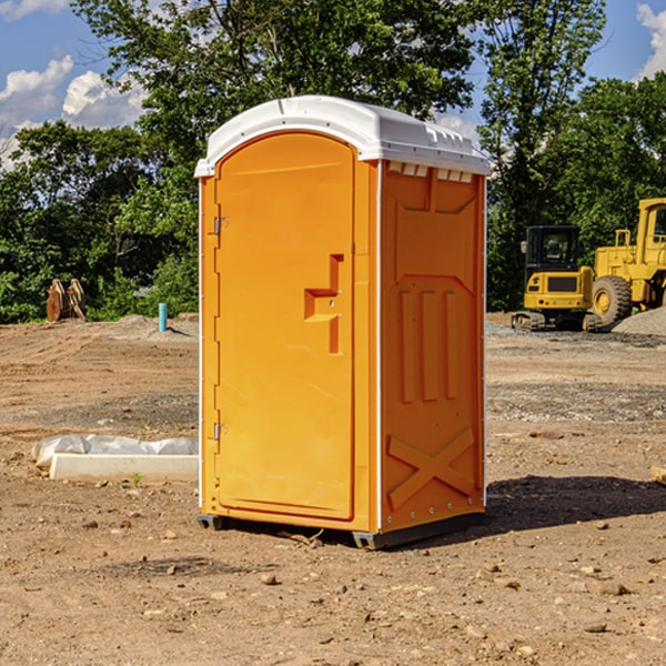 how often are the porta potties cleaned and serviced during a rental period in Center Ridge